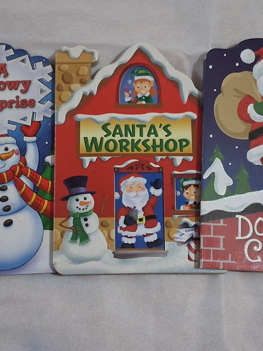 Santa's Workshop Holiday Book - Red 3 Books - Picture 1 of 3